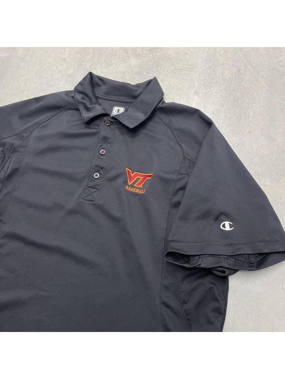 Champion VT Virginia Tech Baseball Polo Mens Large